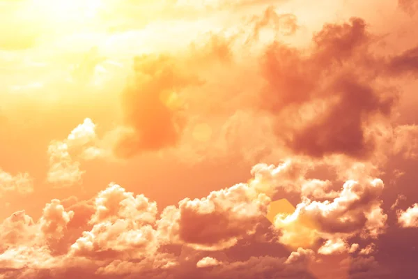 Orange Himlen Vid Solnedgången — Stockfoto