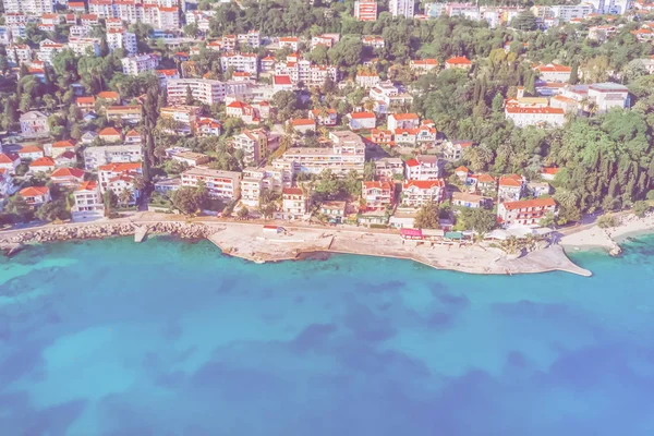 Città Riva Mare Vista Dall Alto Tonica — Foto Stock