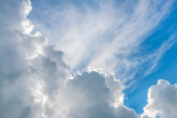 Fluffy White Clouds Background — Stock Photo, Image