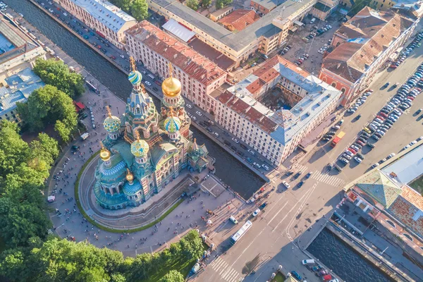 Церква Спаса Крові Пролита Санкт Петербург Росія Вид Зверху — стокове фото