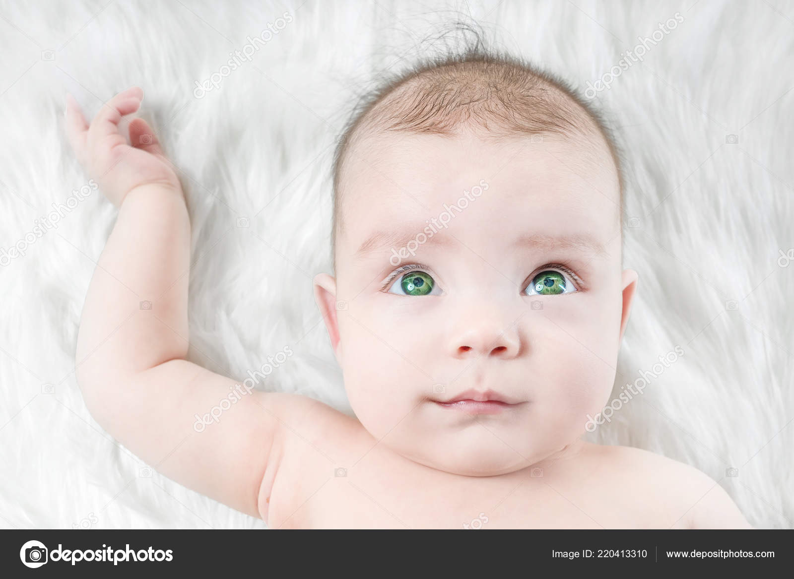 Beautiful Baby Boy With Green Eyes