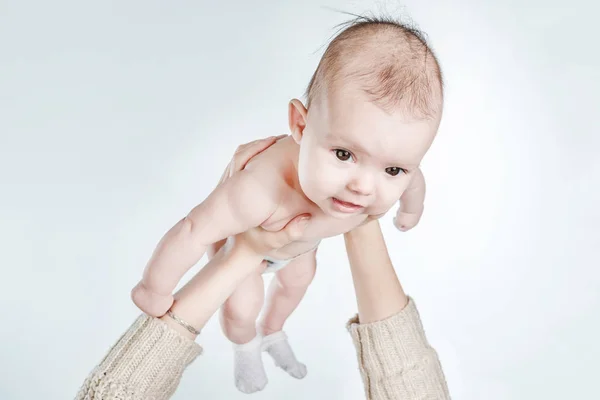 Human Hands Hold Baby — Stock Photo, Image