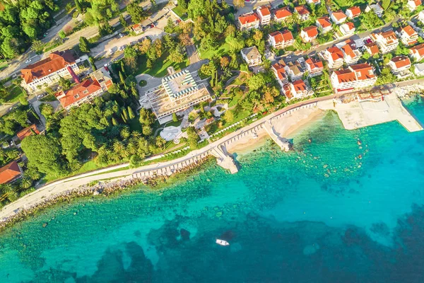 Europäischer Beliebter Urlaubsort Der Nähe Des Meeres Blick Von Oben — Stockfoto