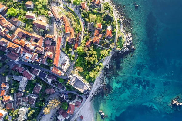 Blick Von Oben Auf Eine Wunderschöne Stadt Meer — Stockfoto