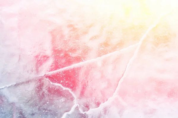 Eis Mit Rissen Sonnenlicht Hintergrund — Stockfoto