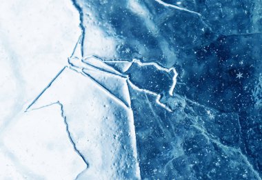 Çatlaklar, arka plan ile Blue Ice