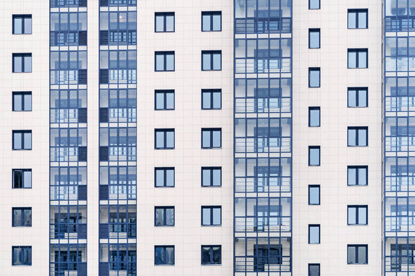 Modern skyscraper with glass facade