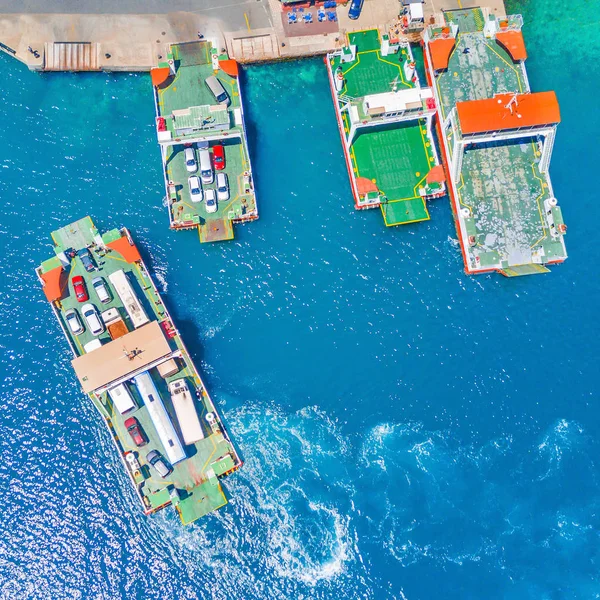 Ferry Crossing Top View — Stock Photo, Image