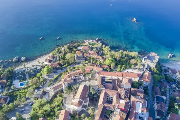 Vue Dessus Une Belle Ville Près Mer — Photo