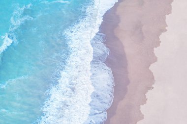 Deniz sörf, üstten görünüm. Tonda