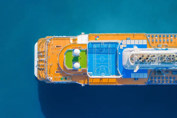 Sports Grounds Board Cruise Ship Top View — Stock Photo, Image