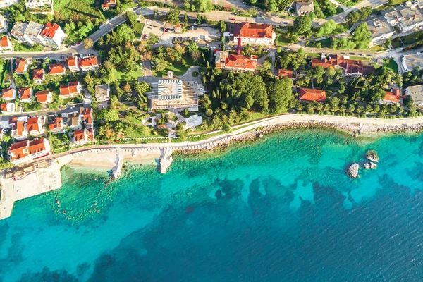 Antigua Ciudad Europea Junto Mar Balneario Vista Desde Arriba — Foto de Stock