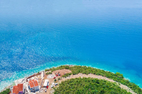 Vue Dessus Des Maisons Près Bord Mer — Photo