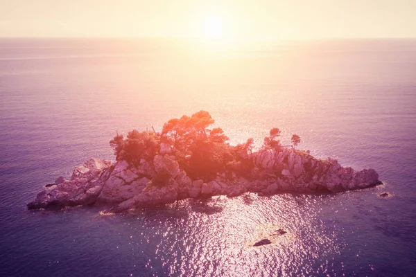 Top View Beautiful Island Sea Sunset Royalty Free Stock Images