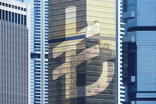 4月12日 2014年4月12日香港のビクトリアハーバーと超高層ビルの様子 — ストック写真
