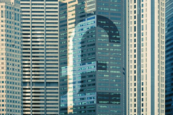 Стены небоскрёбов — стоковое фото