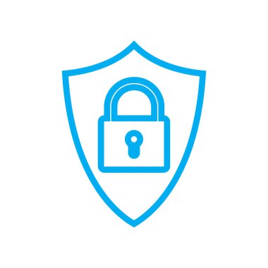 Ev güvenli simgesini. Vektör çizim. Düz tasarım koruma simgesi. Güvenlik kavramı