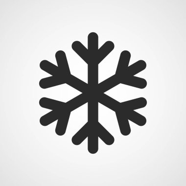 Kar tanesi düz simgesi. Vektör çizim.