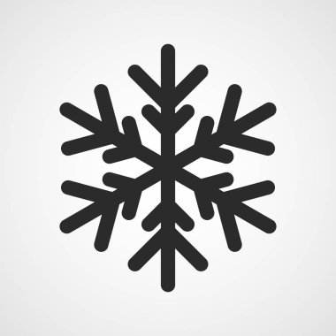 Kar tanesi düz simgesi. Vektör çizim.
