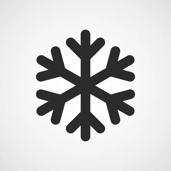 Copo de nieve icono plano. Ilustración vectorial . — Vector de stock