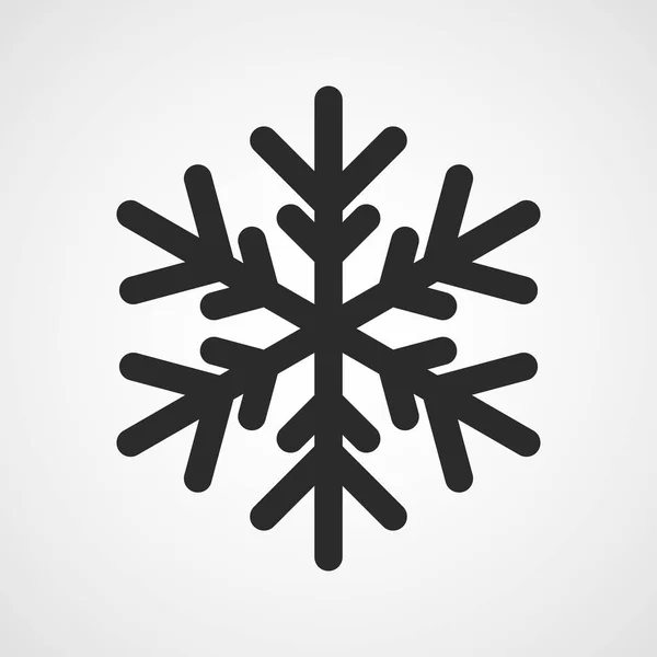 Copo de nieve icono plano. Ilustración vectorial . — Vector de stock