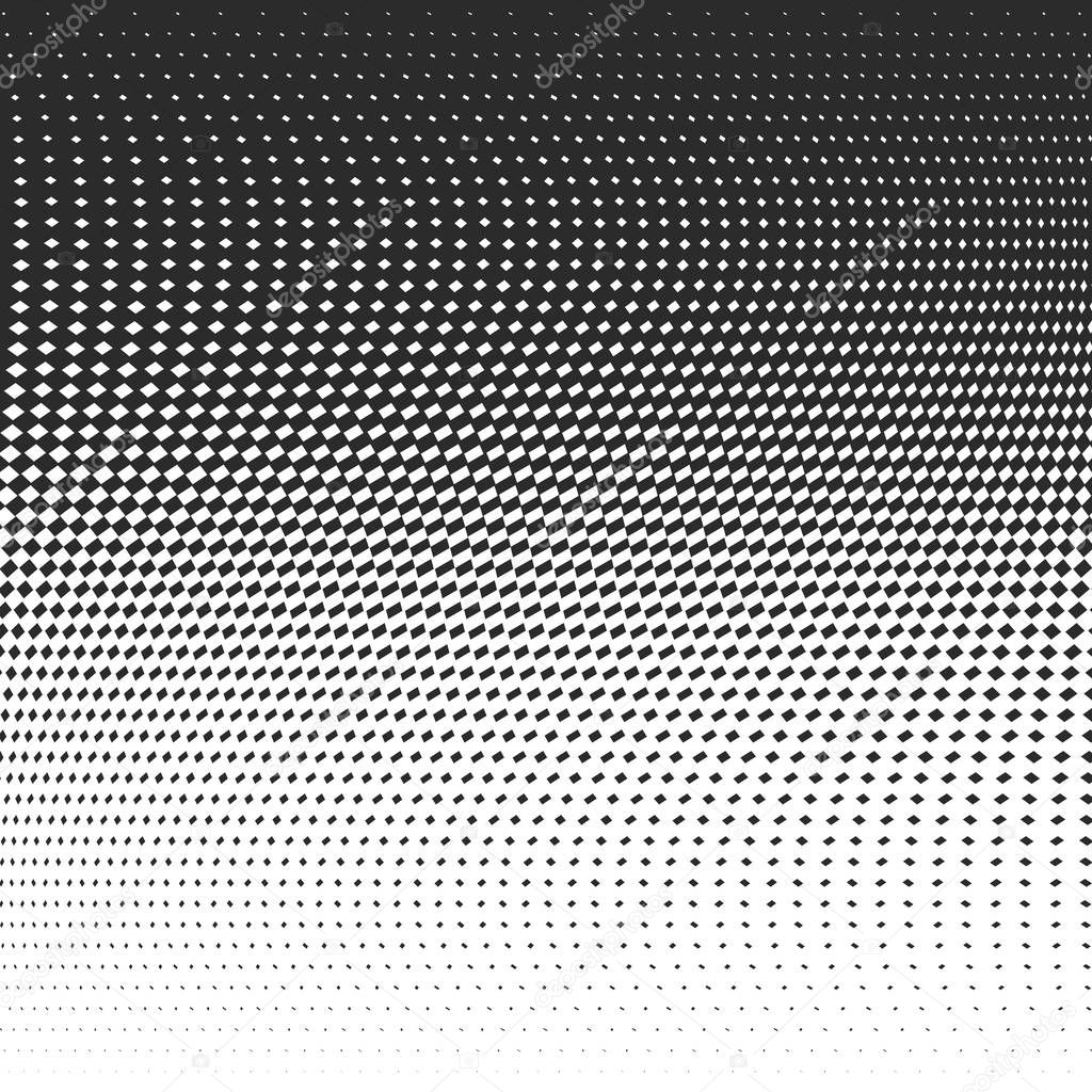 Black dots on white background. Vector illustration. Abstract background with halftone dots effect.