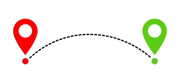 平面样式中的路径图标 矢量插图 方式或轨道标志 — 图库矢量图片