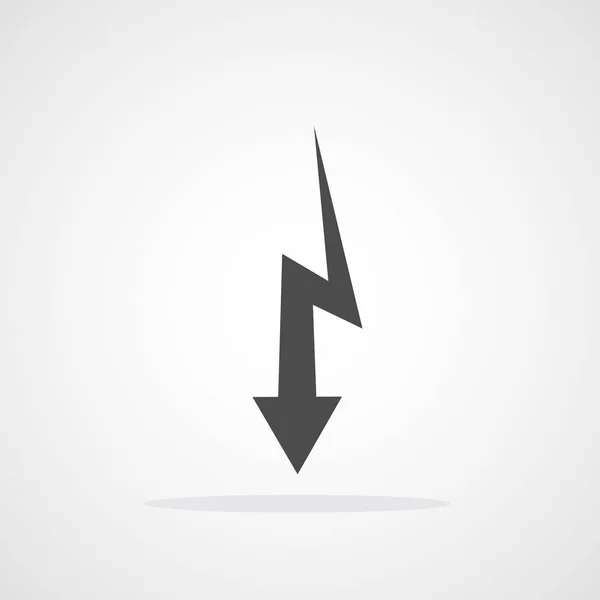 Black Arrow Icon Flat Style Vector Illustration Arrow Isolated Light — Stock Vector
