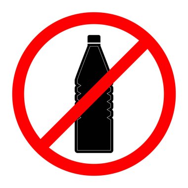 İçki şişesi iz yok. Vektör çizim. İçecekler yasaklanmıştır