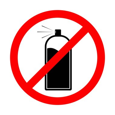 Aerosol sprey iz yok. Vektör çizim. Graffiti sprey yok.