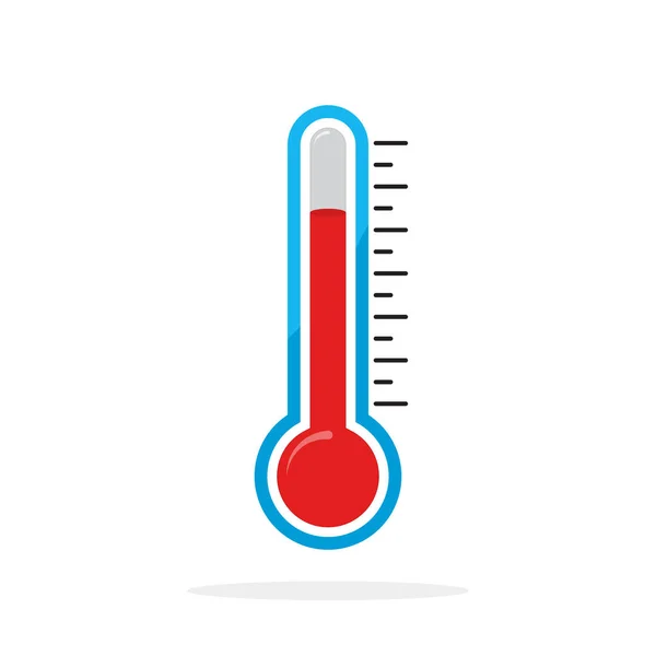Thermometer Symbol Isoliert Vektorillustration Farbiges Thermometer Flachen Stil — Stockvektor