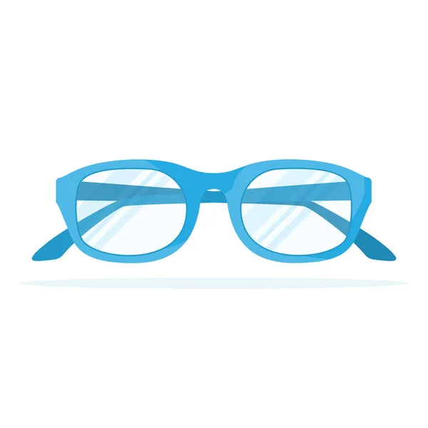 Glasögon Ikonen Platt Design Vektorillustration Blå Glasögon Ikon Isolerad Vit — Stock vektor
