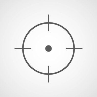 Hedef simgesini düz stil. Vektör çizim. Amaç simge. İzole artı simgesi.