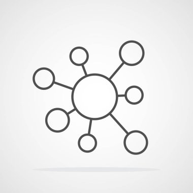 Düz stil içinde pay kutsal kişilerin resmi. Vektör çizim. Bağlantı teknolojisi sembolü, izole.