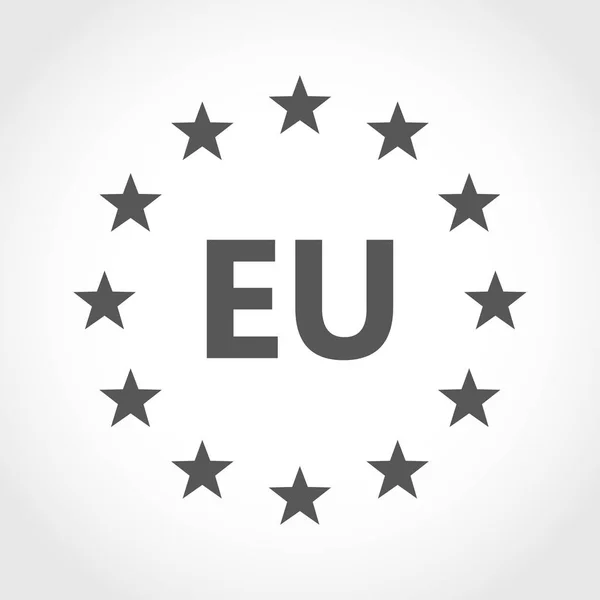 Logótipo União Europeia Ilustração Vetorial Ícone Com Estrelas Redondas —  Vetores de Stock