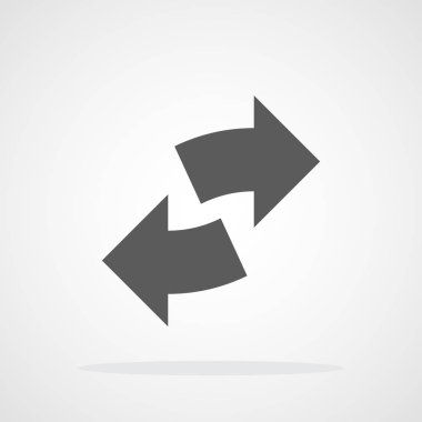 Gri ok kümesi. Vektör çizim. Sol ve sağ oklar