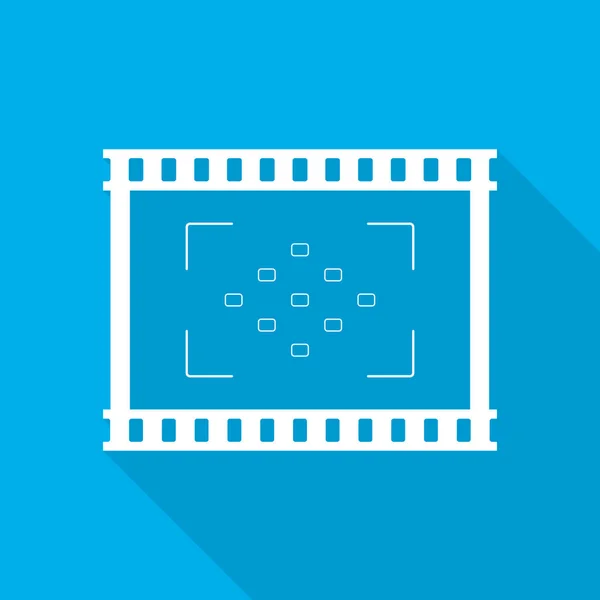 Lapos Kivitel Film Ikonra Vektoros Illusztráció Mozgókép Ikonja Elszigetelt Play — Stock Vector