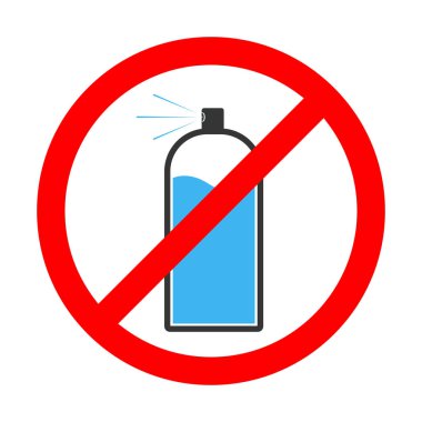 Aerosol sprey iz yok. Vektör çizim. Graffiti sprey yok.