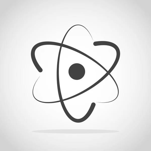 Μόριο Εικονίδιο Στην Επίπεδη Σχεδίαση Εικονογράφηση Διάνυσμα Atom Γκρι Εικονίδιο — Διανυσματικό Αρχείο