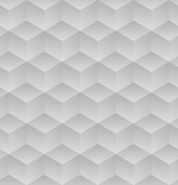Birim doku gri küpleri yaptı. 3D geometrik desen. Vektör çizim. Küpleri ile soyut geometrik arka plan.