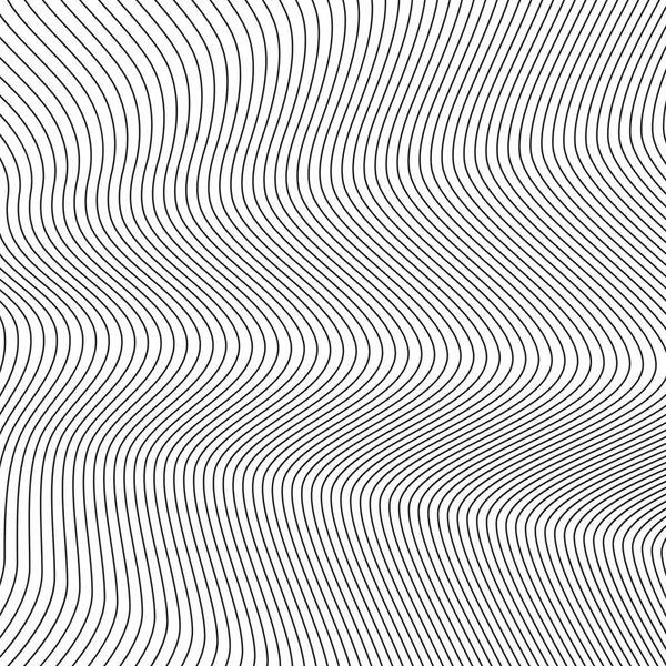 Abstracte Lineaire Patroon Vectorillustratie Zwarte Achtergrond Met Golf Regels — Stockvector