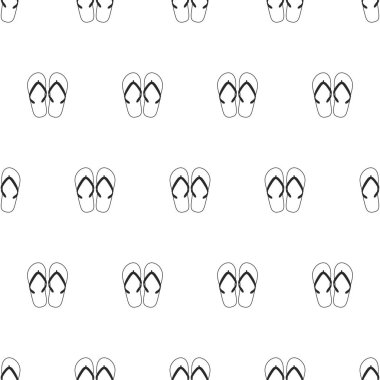 Flip flop ile Seamless modeli. Vektör çizim. Soyut yaz flip flop arka plan.