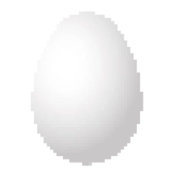 Pixel Art Design Oeuf Illustration Vectorielle Icône Abstraite Egg Dans — Image vectorielle