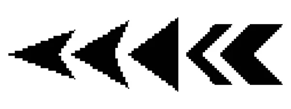 矢印のピクセル アート デザイン ベクトルの図 分離したピクセル スタイルの抽象矢印 — ストックベクタ