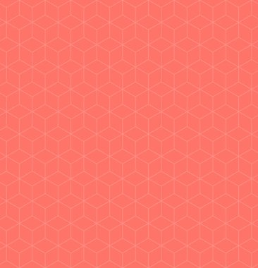 Kesintisiz geometrik pembe afiş. Vektör çizim. Yaşam mercan - trendy renk 2019 yıl.