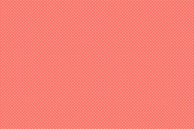 Pembe desen polka noktalı. Vektör çizim. Yaşam mercan - trendy renk 2019 yıl.