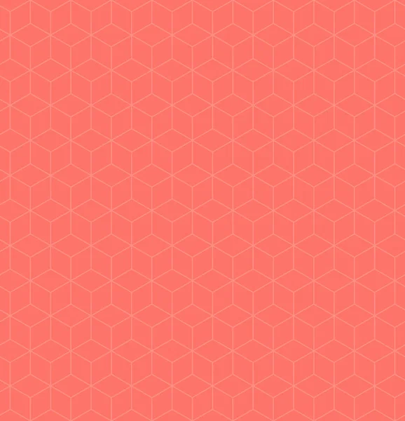 Безшовний Геометричний Рожевий Банер Векторні Ілюстрації Living Coral Модний Колір — стоковий вектор
