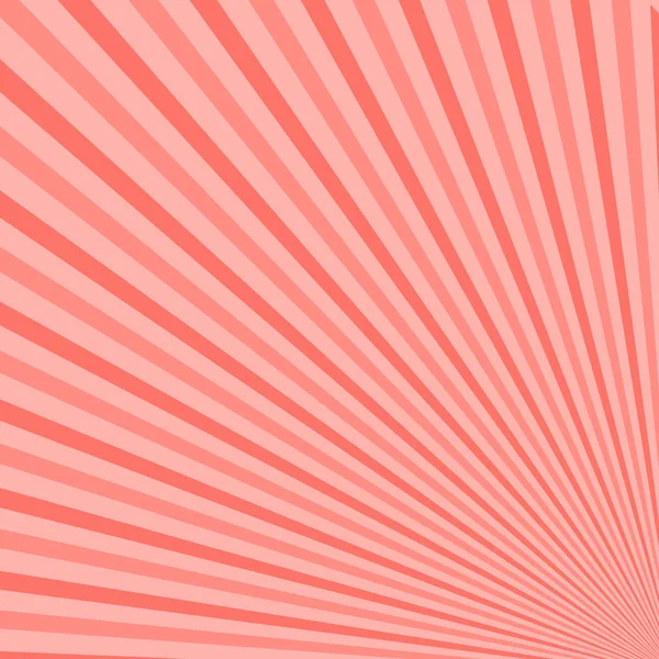 ピンクの抽象的な太陽光線の背景 ベクトルの図 生きている珊瑚 粋な色 2019 — ストックベクタ