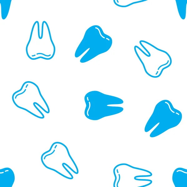 Nahtloser Hintergrund Mit Zähnen Vektorillustration Abstraktes Zahnmuster — Stockvektor