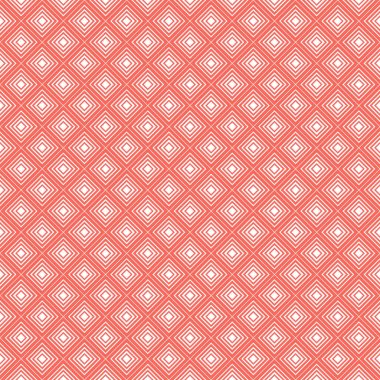 Kesintisiz geometrik pembe afiş. Vektör çizim. Yaşam mercan - trendy renk 2019 yıl.